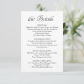 Minimalist Wedding Details Information Insert Card RSVP Kaartje (Staand voorkant)