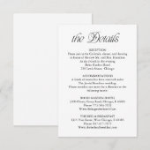 Minimalist Wedding Details Information Insert Card RSVP Kaartje (Voorkant / Achterkant)