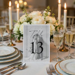 Minimalist Wedding | Elegant Black & White Photo Kaart<br><div class="desc">Guide your guests in style with elegant, modern table numbers. This minimalist wedding table number features a clean black-and-white design with a subtle photo overlay, perfectly matching your wedding invitation suite. The bold typography ensures easy visibility while maintaining a refined and sophisticated look. Designed for modern couples, it adds a...</div>