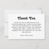 Minimalist Wedding | Elegant Modern Typography Bedankkaart (Voorkant)