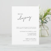 Minimalist Wedding Elopement Invitation Kaart (Staand voorkant)