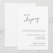 Minimalist Wedding Elopement Invitation Kaart (Voorkant / Achterkant)