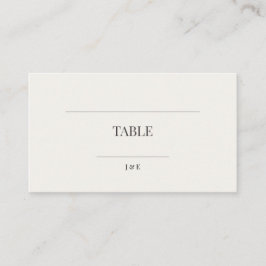 Minimalist Wedding Escort Cards | Warm Ivory Plaatskaartje