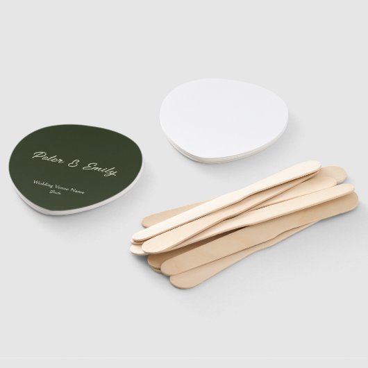 Minimalist Wedding Fan Keepsake Handwaaier (Niet-gemonteerd)