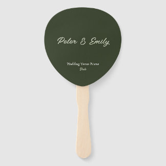 Minimalist Wedding Fan Keepsake Handwaaier