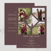 Minimalist Wedding Fancy 5 Photos Collage  (Voorkant / Achterkant)