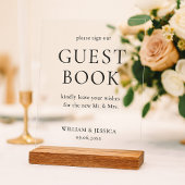 Minimalist Wedding Guest Book Acryl Bord