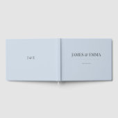 Minimalist Wedding Guest Book | Dusky Blue Gastenboek (Volledig)