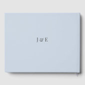 Minimalist Wedding Guest Book | Dusky Blue Gastenboek (Achterkant)