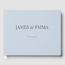 Minimalist Wedding Guest Book | Dusky Blue