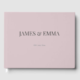 Minimalist Wedding Guest Book Dusty Rose  Gastenboek