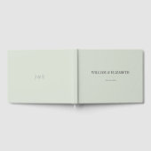 Minimalist Wedding Guest Book | Pale Sage Green Gastenboek (Volledig)