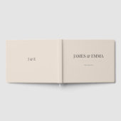 Minimalist Wedding Guest Book Soft Latte Gastenboek (Volledig)
