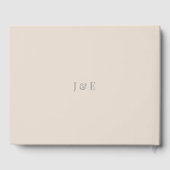 Minimalist Wedding Guest Book | Soft Latte Gastenboek (Achterkant)