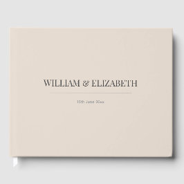 Minimalist Wedding Guest Book | Soft Latte Gastenboek