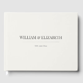 Minimalist Wedding Guest Book | Warm Ivory Gastenboek