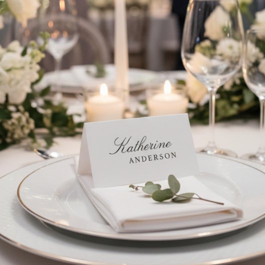 Minimalist Wedding Guest Dinner Party  Plaatskaartje