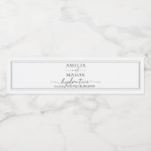 Minimalist Wedding Hydration for the Celebration Waterfles Etiket (Enkel label)