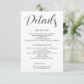 Minimalist Wedding  Informatiekaartje (Staand voorkant)