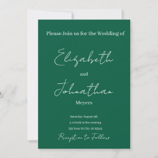 minimalist Wedding Invitation Kaart