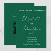 minimalist Wedding Invitation Kaart (Voorkant / Achterkant)