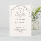 Minimalist Wedding Invitation Kaart (Staand voorkant)