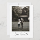 Minimalist Wedding Invitation Kaart (Voorkant)