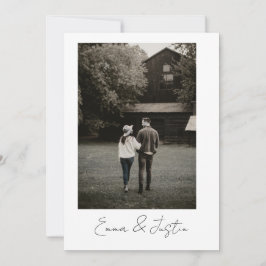 Minimalist Wedding Invitation Kaart