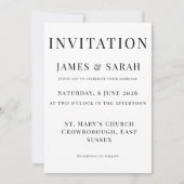 Minimalist Wedding Invitation Template | Elegant Kaart (Voorkant)