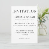 Minimalist Wedding Invitation Template | Elegant Kaart (Staand voorkant)