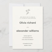 Minimalist Wedding Invitation Template Kaart (Voorkant)