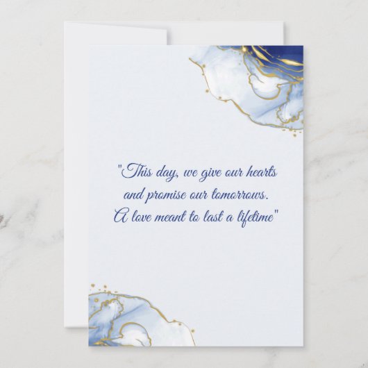 Minimalist Wedding Invitation Template Kaart (Achterkant)