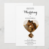 Minimalist Wedding Invitation with Photo Kaart (Voorkant / Achterkant)