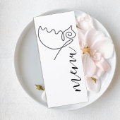 Minimalist Wedding Menu Card