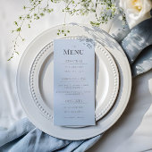 Minimalist Wedding Menu | Dusky Blue