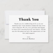 Minimalist Wedding | Modern Neutral Typography Bedankkaart (Voorkant)
