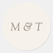 Minimalist Wedding Monogram Envelope Seal Sticker (Voorkant)