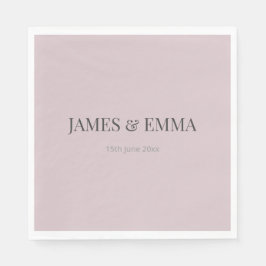 Minimalist Wedding Napkins | Dusky Rose Servet
