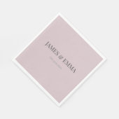 Minimalist Wedding Napkins | Dusky Rose Servet (Hoek)