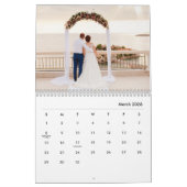 Minimalist Wedding Newlyweds Photo Collage 2026 Kalender (Mar 2026)