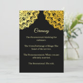 Minimalist Wedding Order Service Card Bedankkaart (Staand voorkant)