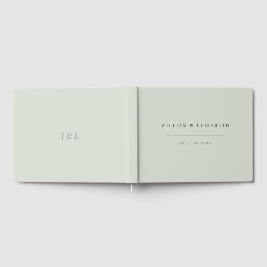 Minimalist Wedding  | Pale Sage Gastenboek (Volledig)