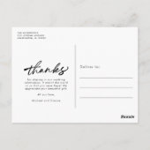Minimalist Wedding Photo Collage Thank You Card Briefkaart (Achterkant)