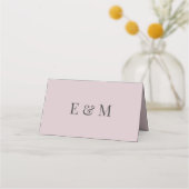 Minimalist Wedding Place Cards | Dusky Rose Plaatskaartje (Achterkant)