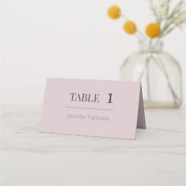 Minimalist Wedding Place Cards | Dusky Rose Plaatskaartje