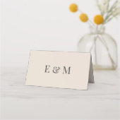 Minimalist Wedding Place Cards Soft Latte Plaatskaartje (Achterkant)