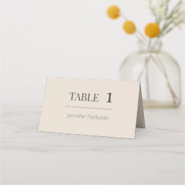Minimalist Wedding Place Cards Soft Latte Plaatskaartje