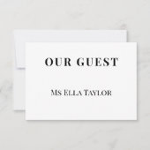 Minimalist Wedding Place Name Card | Table Seating (Voorkant)