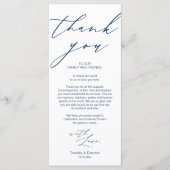 Minimalist Wedding Place Setting Thank You Card Programmakaart (Voorkant)
