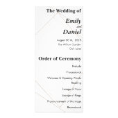 Minimalist Wedding Program – Simple & Elegant Reclamekaart (Voorkant)